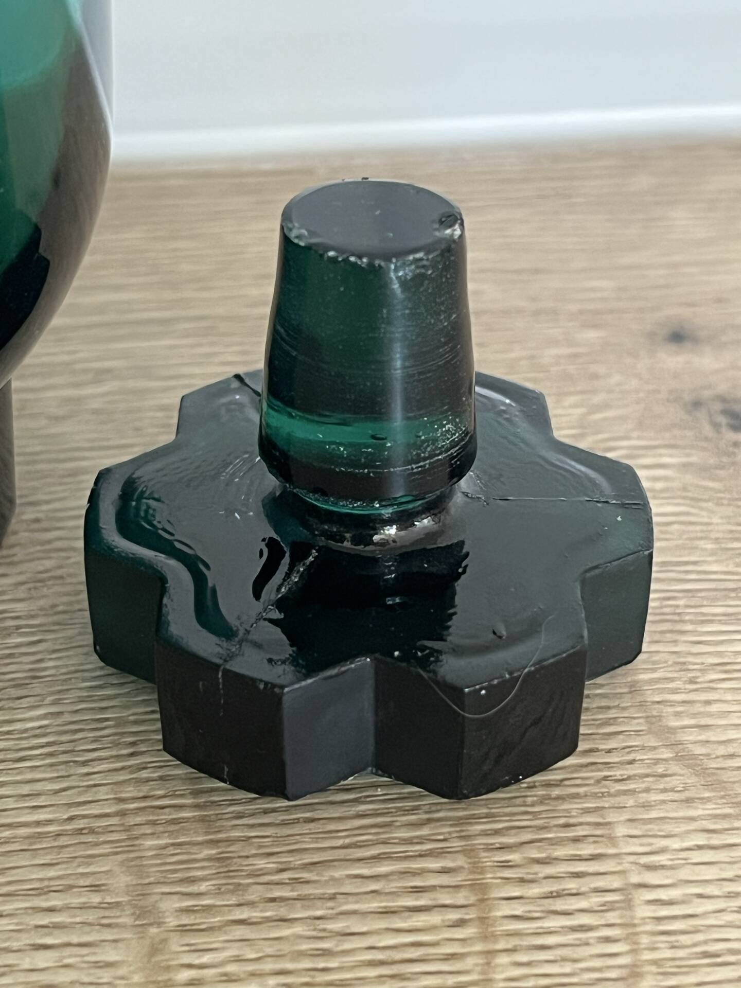 Art Deco glass bottle flask