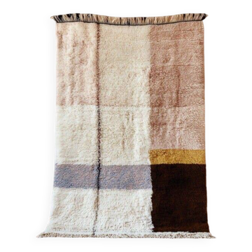 Tapis beni ouraine fait main marocaine traditionnelle taille 150 x 250 cm
