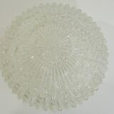 1970s vintage cut glass suspension – retro design ball lamp – L