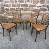 4 chaises de café baumann 1960