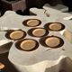 Set of 6 small stoneware dessert plates, Oxford brand, made in Brazil