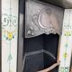 Open cast iron fireplace, Art Nouveau style