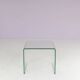 Table d'appoint en verre "Waterfall" des années 1980 par Fiam, Italie