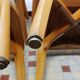 Lot de 6 chaises en bois Monobloc vintage