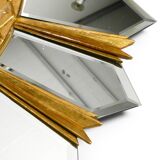 Large gilded Italian XXL Regency Sunburst Wall Mirror | diameter 93 cm