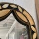 Vintage mirror bohemian metal and horn - 28x19cm