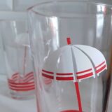 Set of 4 orangeade glasses, Made in Yugoslavia