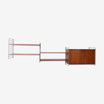 Scandinavian teak wall shelves and modular teak