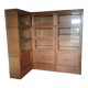 Modular bookcase in natural solid oak md by martin dupuis circa 1960