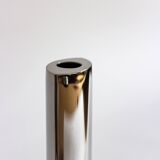 Chrome-plated metal bud vase, 1980s