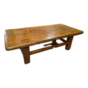 Table basse, Japon XIXe en bois massif, type Chabudai