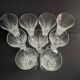 9 champagne flutes – Blown and cut crystal
