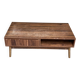 Table basse scandinave vintage en bois avec tiroir
