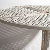 Antique white round outdoor table (c.1930)