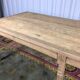 Table de ferme en chêne et sapin Louis Philippe aérogommée