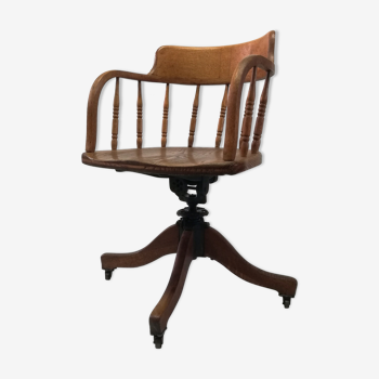 Adjustable swivel American armchair 1900