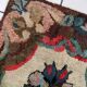 Tapis Hooked antique américain – 63 x 107 cm – Motif floral - 1C986