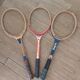 Series of 3 wooden tennis rackets 70s