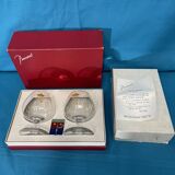2 Napoleon baccarat glasses, original box