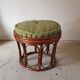 Rattan pouf with cousin