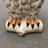 Vintage Italian ceramic owl umbrella stand