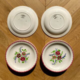 Set of 12 antique Sarreguemines Ermont plates.