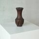 Sculpted wooden vase in Wabi-Sabi style from the 1960s.