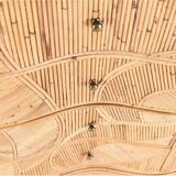 Rattan “leaf” chest of drawers