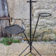 Tripod floor lamp, shelf and plant holder, vintage, 50s