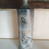 Bottle vase with a rooster design Atelier Roy Montgolfier