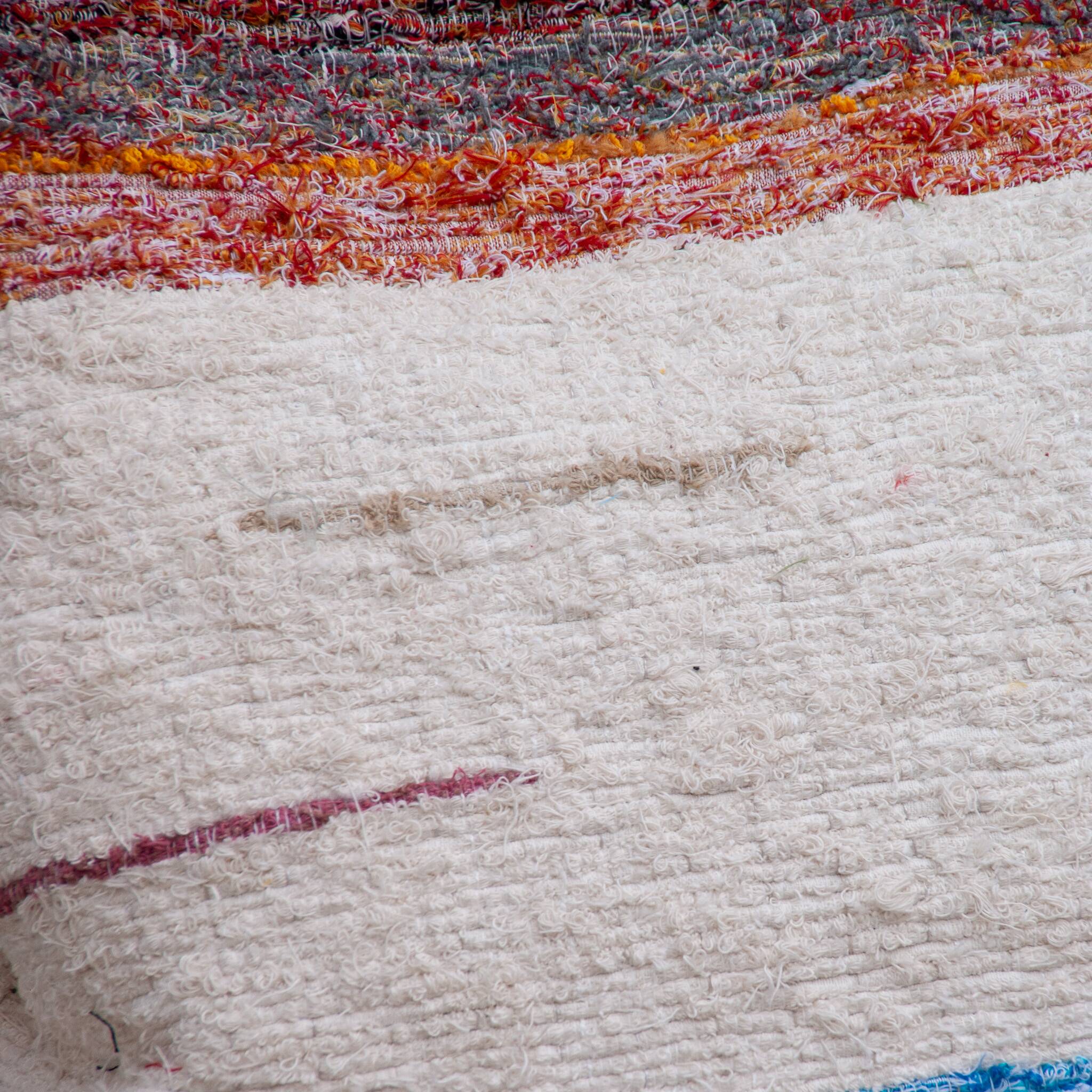 Hand-woven handmade cushion cover made from recycled cotton