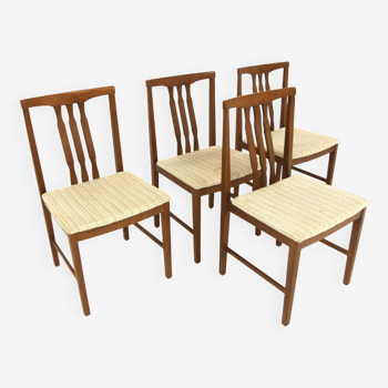 Set de 4 chaises scandinave en hêtre, Helmer Petterssons Möbelaffär, Markaryd, Suède, 1960