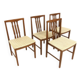 Set of 4 Scandinavian beech chairs, Helmer Petterssons Möbelaffär, Markaryd, Sweden, 1960