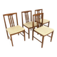 Set of 4 Scandinavian beech chairs, Helmer Petterssons Möbelaffär, Markaryd, Sweden, 1960