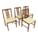 Set of 4 Scandinavian beech chairs, Helmer Petterssons Möbelaffär, Markaryd, Sweden, 1960