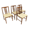 Set de 4 chaises scandinave en hêtre, Helmer Petterssons Möbelaffär, Markaryd, Suède, 1960