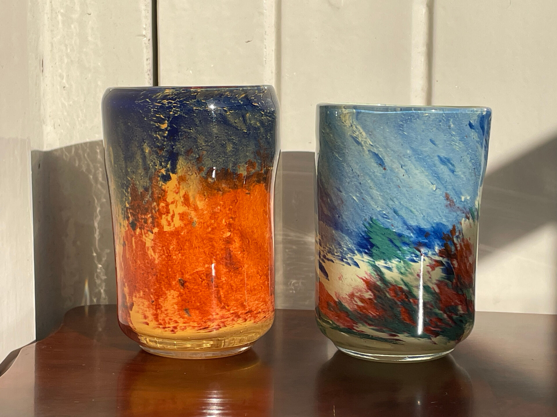 Da’ Rossi 2008 pair of artisanal handblown glass tumblers