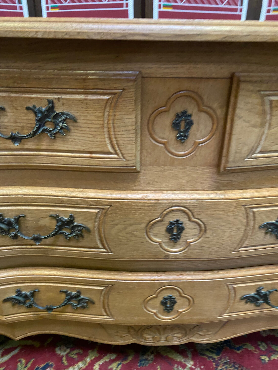 Louis XV style cherry chest of drawers