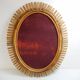 Oval sun bamboo and rattan mirror 60x48cm