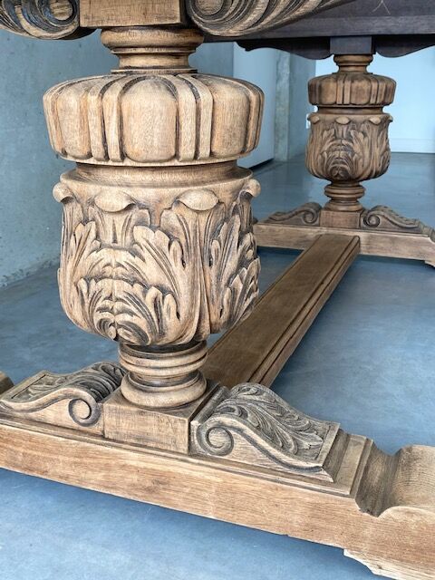 Farmhouse table monastery stripped extendable 300 cm