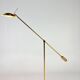 Dutch design brass and glass counter balance floorlamp by herda, 1970s