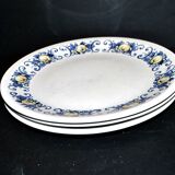 Set of 3 Villeroy & Boch vintage CADIZ porcelain dinner plates, 1970s
