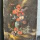 Miniature still life, oil painting signed from the 19th century, French school.
