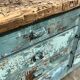 Painted workbench with drawers