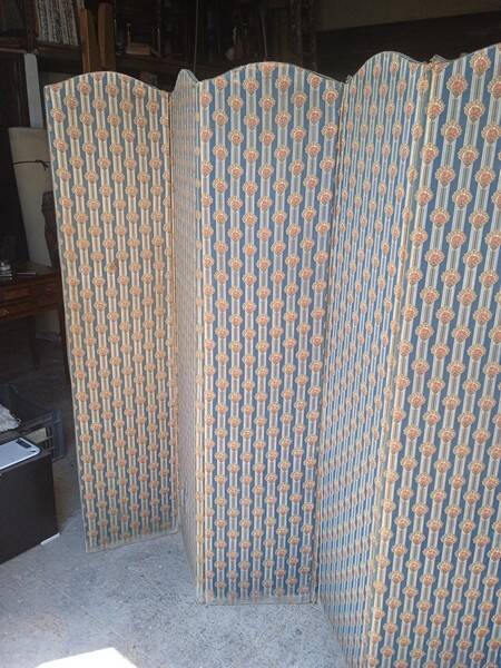 7-leaf fabric screen, early 20th century