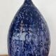 Vintage Mid-Century Studio Art Pottery Cobalt Blue Textured Glaze Teardrop Vase