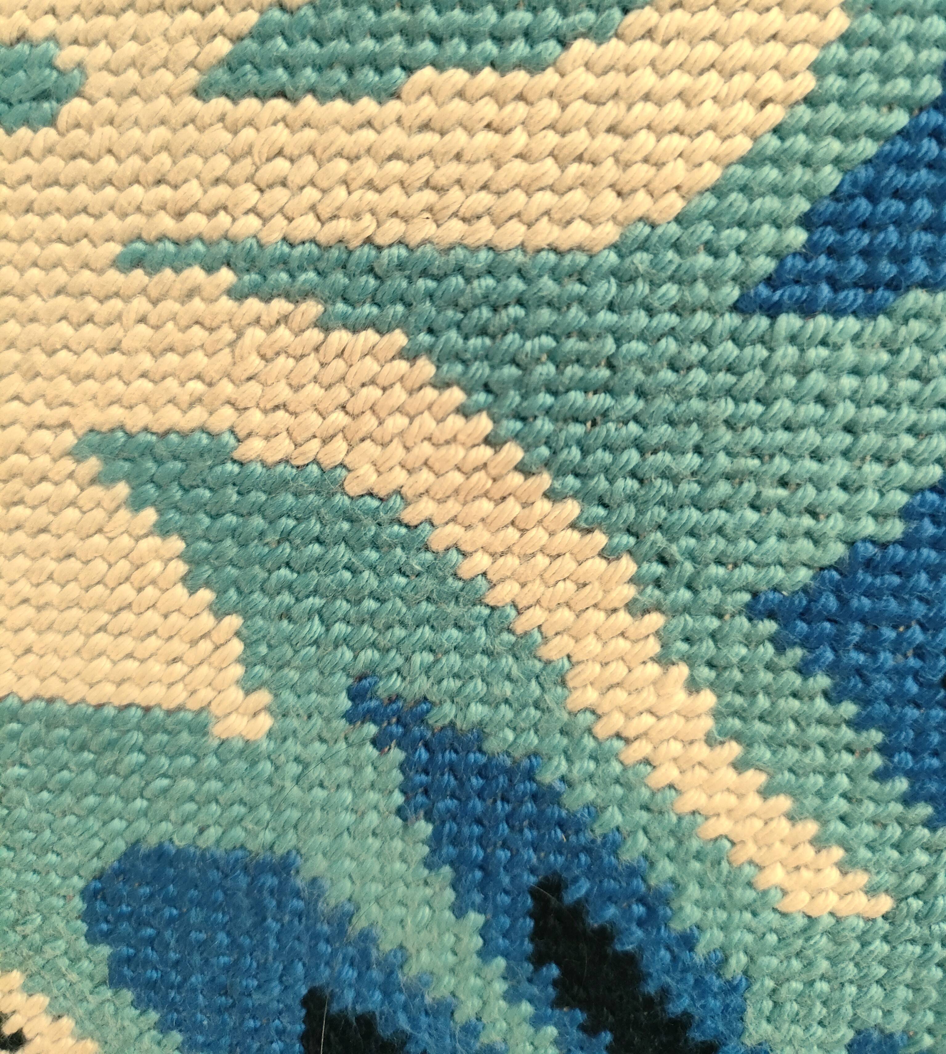 70s design flower tapestry