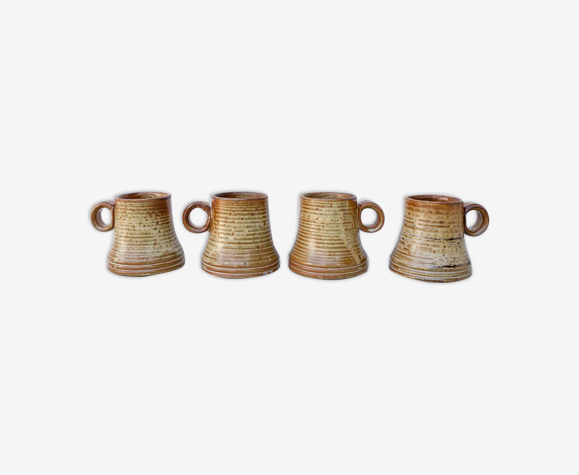 4 tasses en grès signées Jean Pierre Prudhomme