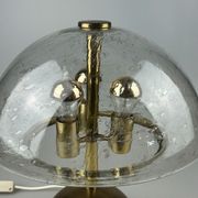 Lampe de table des années 60 des années 70 par Doria Leuchten Allemagne laiton de verre Space Age