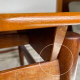 Table basse carrée suédoise, années 1960.